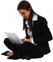 Teacher with Computer